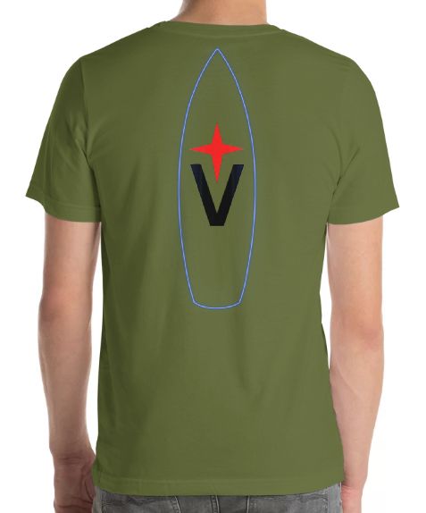 T-shirt: Albin Vega Outline (olive back)